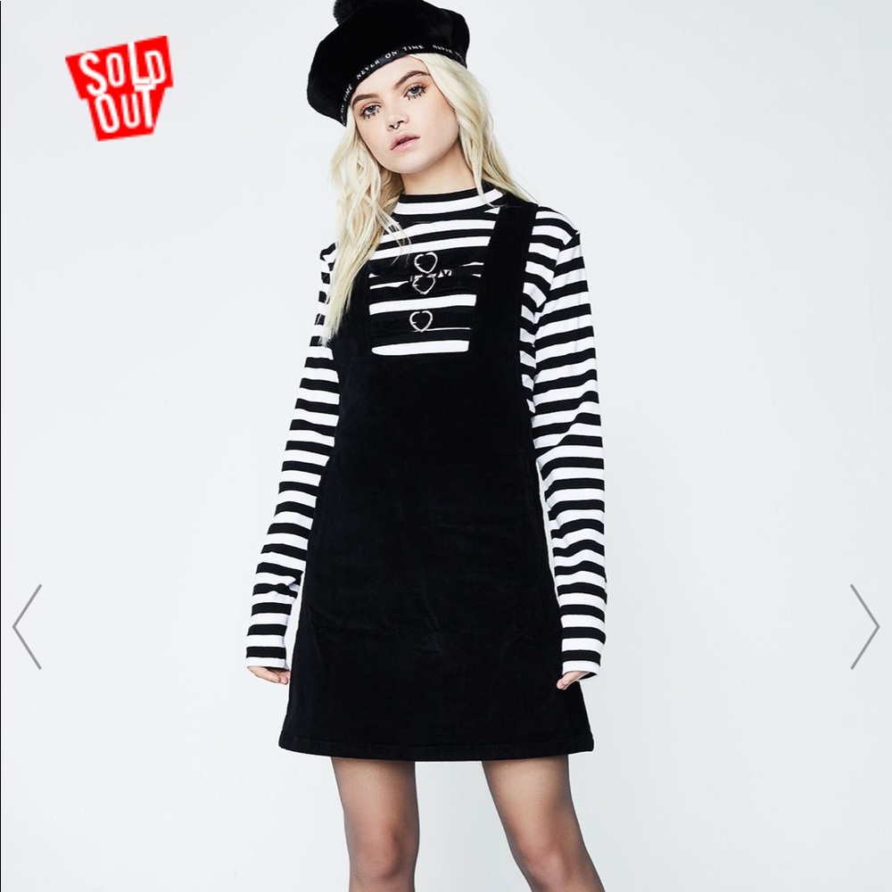 Lazy Oaf Black Corduroy Overall Dress - Picture 3 of 7